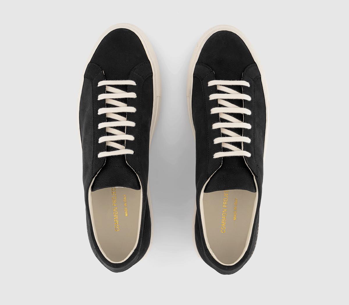 Common ProjectsAchilles Low Nubuck TrainersBlack White