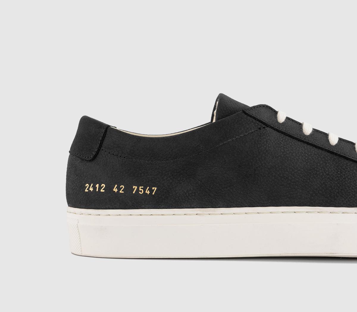 Common ProjectsAchilles Low Nubuck TrainersBlack White