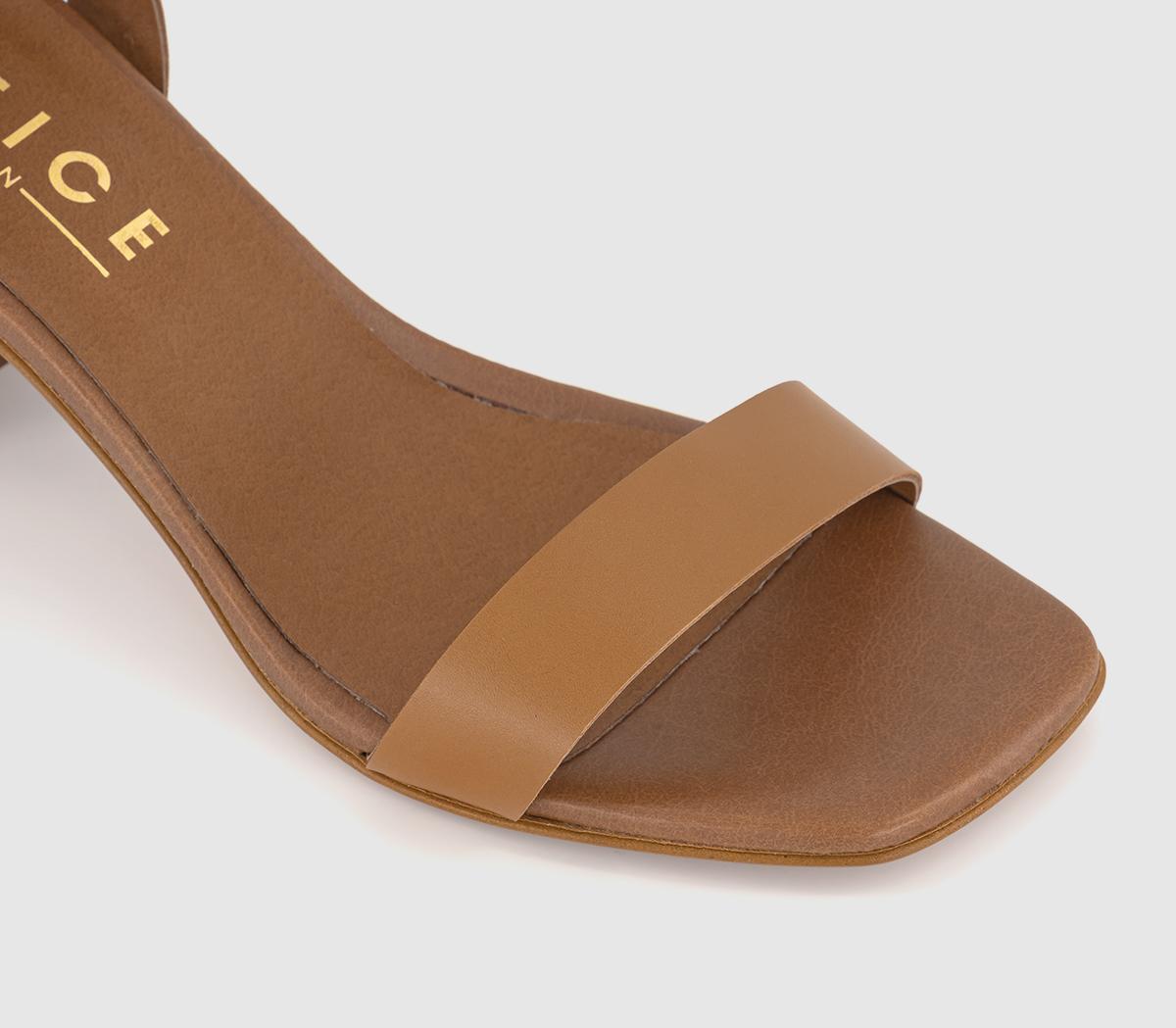 OFFICEMelbourne Two Part Heel SandalsTan Leather