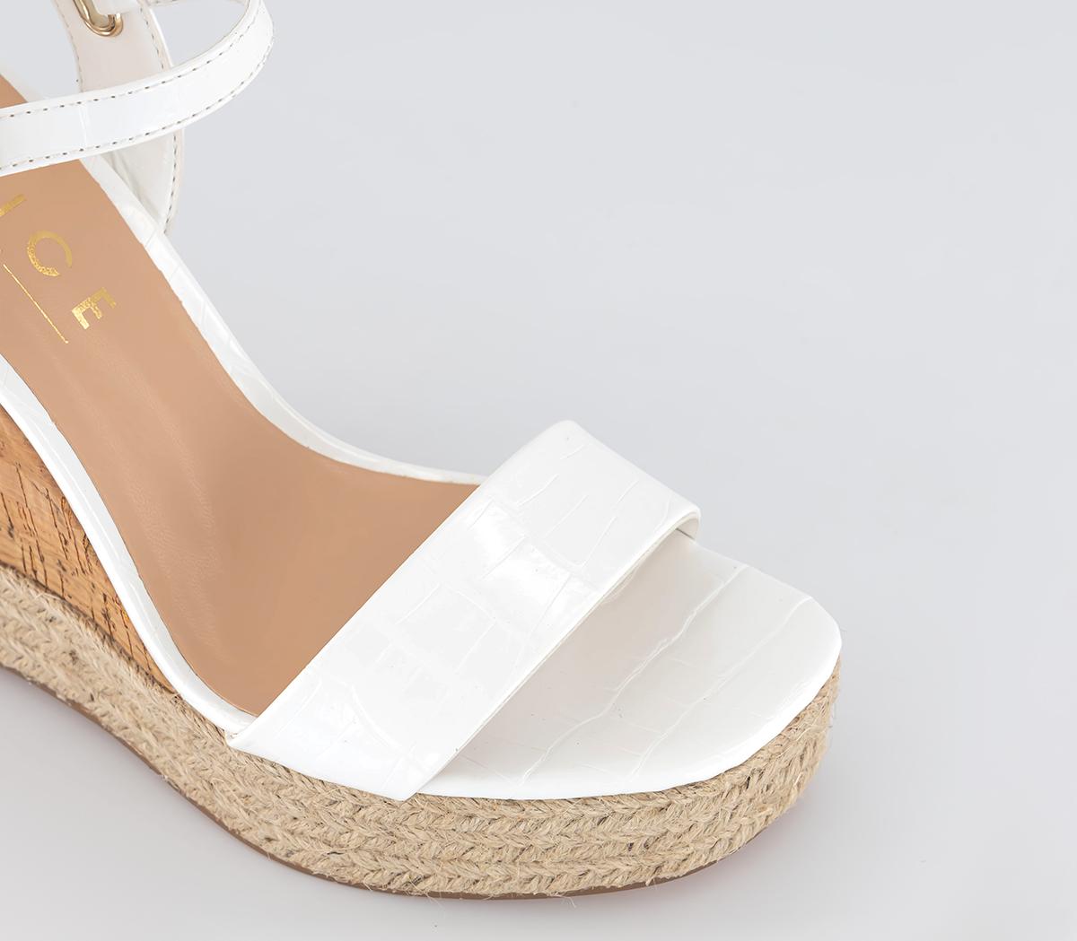OFFICEHeated Cork Wedge EspadrillesWhite