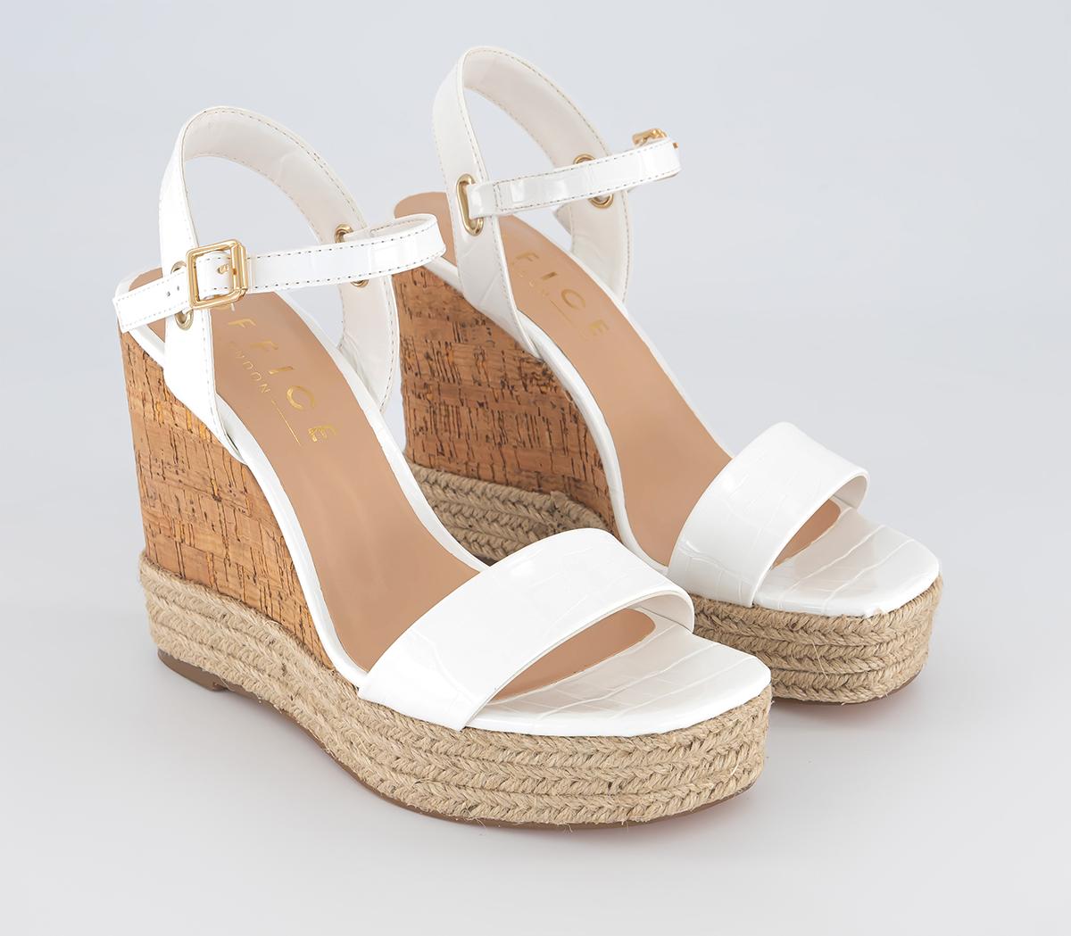 OFFICEHeated Cork Wedge EspadrillesWhite