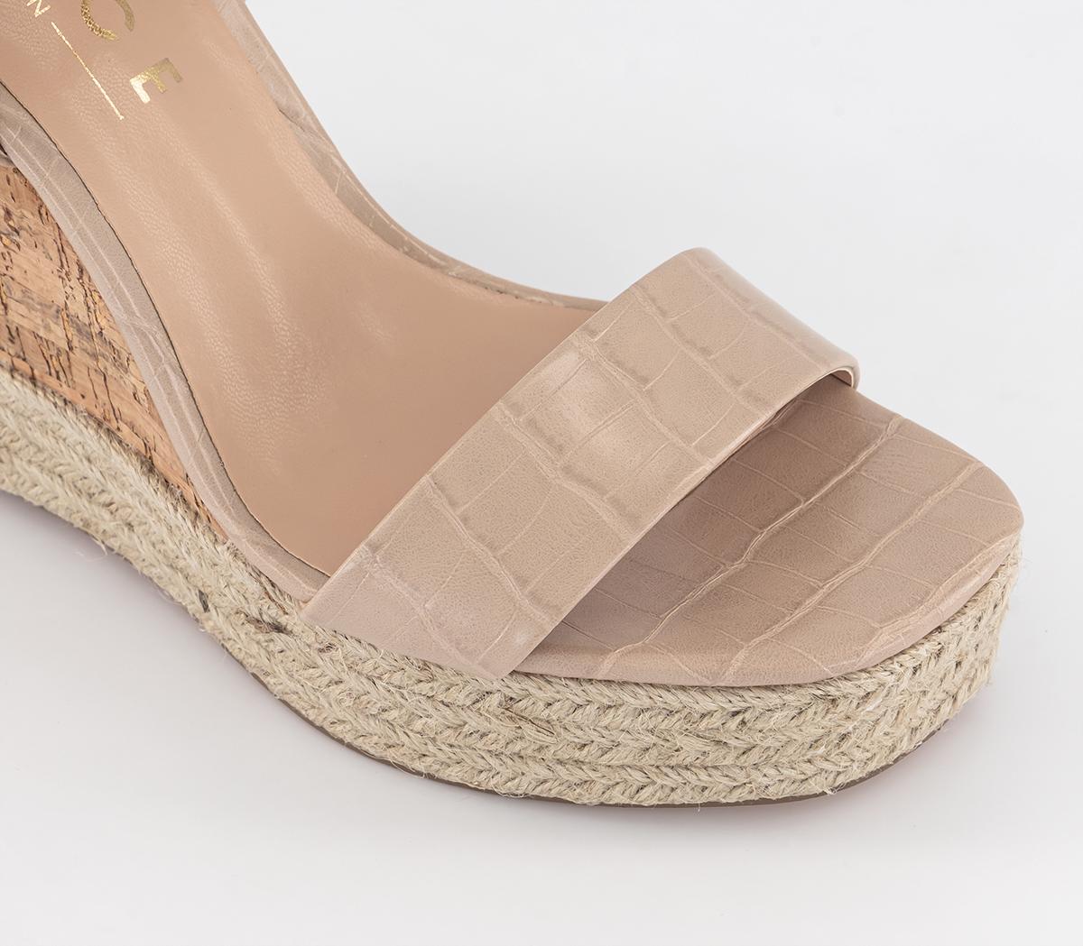 OFFICEHeated Cork Wedge EspadrillesBeige