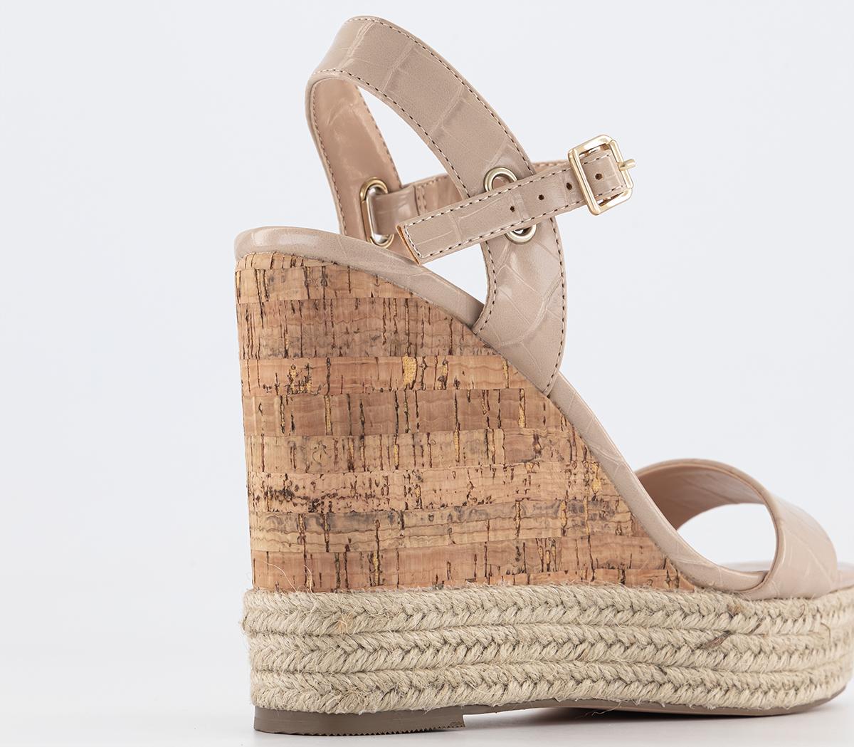 OFFICEHeated Cork Wedge EspadrillesBeige