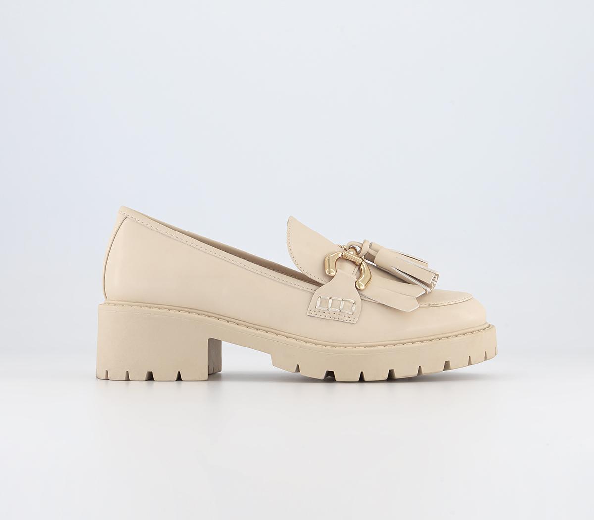OFFICEFools Gold Chain LoafersOff White Patent