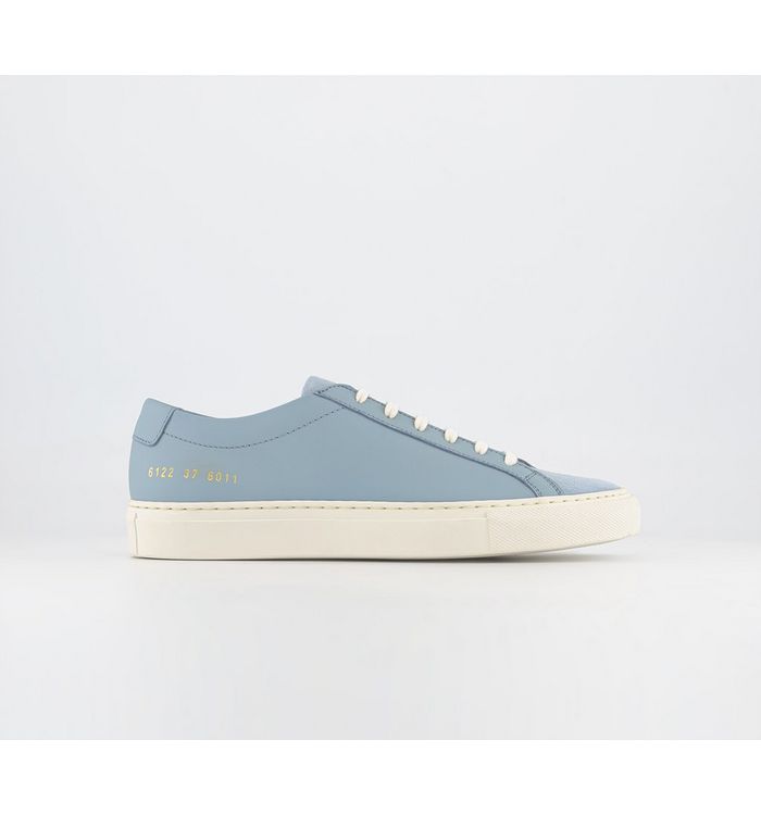 Common Projects Achilles Suede And Leather Trainers Powder Blue