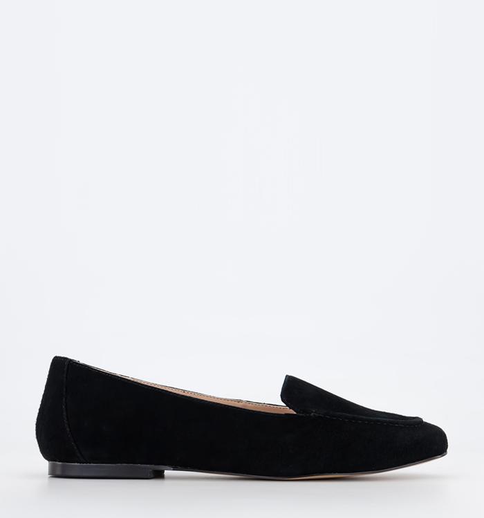 OFFICE Wide Fit Flying Suede Loafers Black Suede