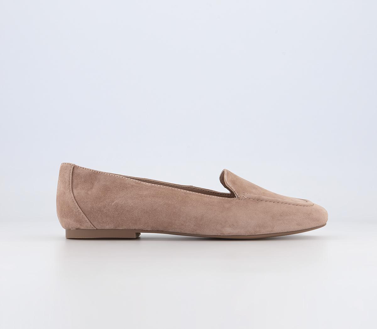 OFFICE Wide Fit Flying Suede Loafers Blush Suede - Flat Shoes for Women