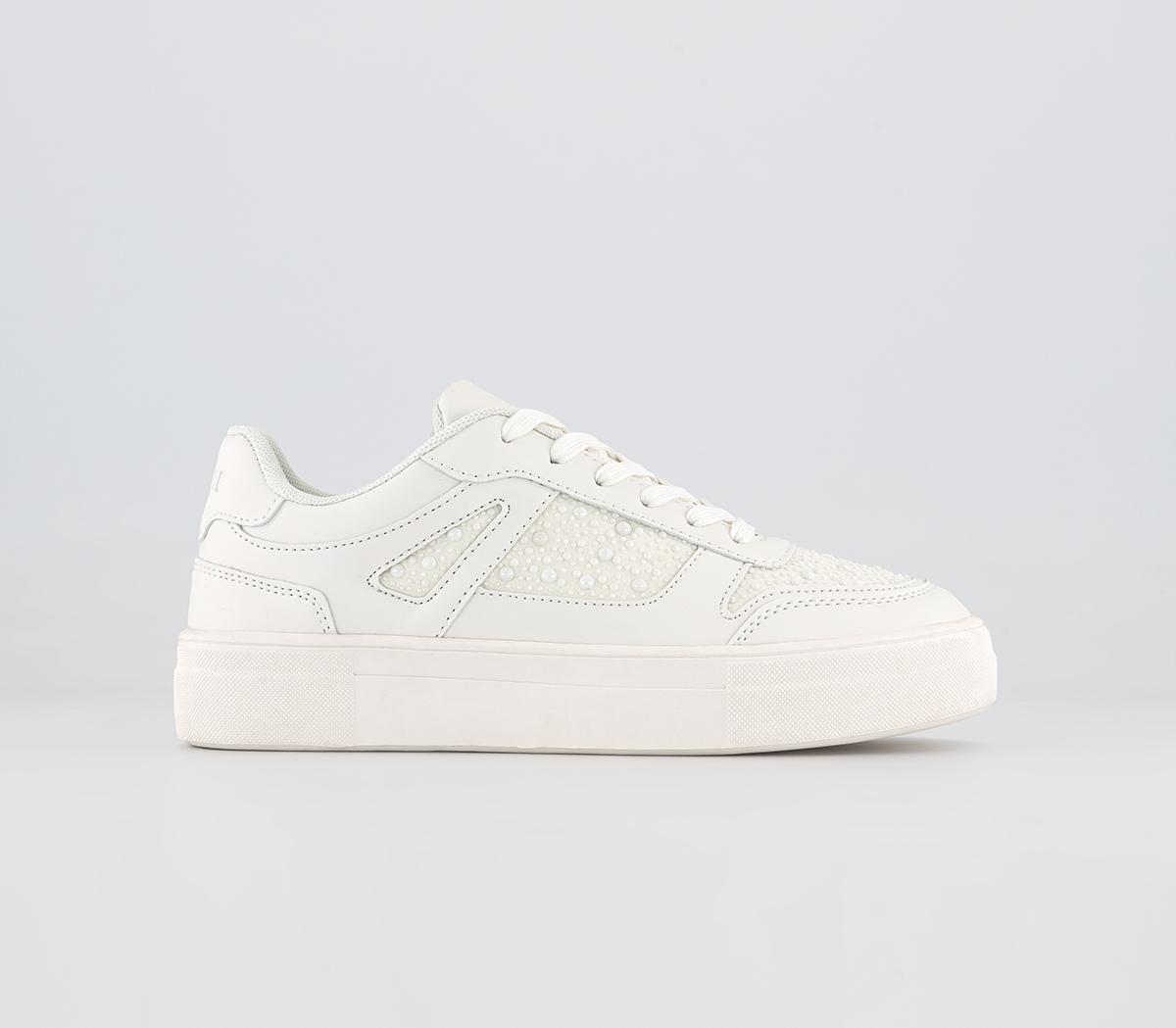 OFFICE Faye Pearl Embellished Trainers White Embellished - Women's Trainers