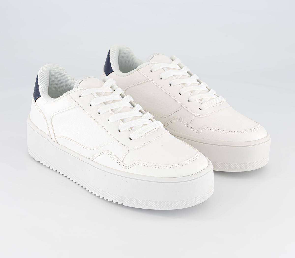 OFFICE Floella Block Detail Trainers White - Flat Shoes for Women