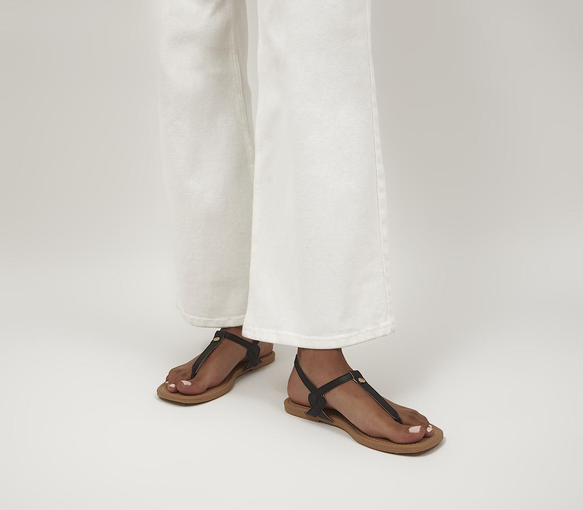 OFFICEWide Fit Splendid Leather Toe Post Sandals OFFICEWide Fit Splendid Leather Toe Post SandalsBlack Leather