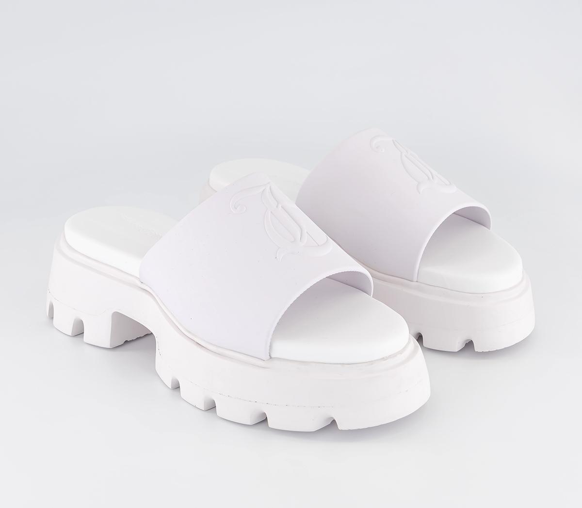 Juicy Couture Womens Baby Track Sandals White, 8