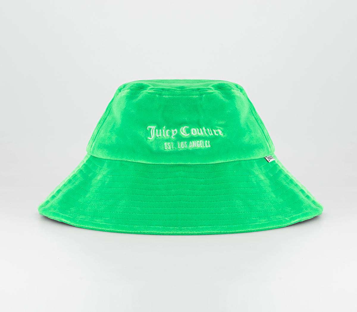 Juicy Couture Claudine Long Brim Bucket Hat Andean Toucan Green, One Size