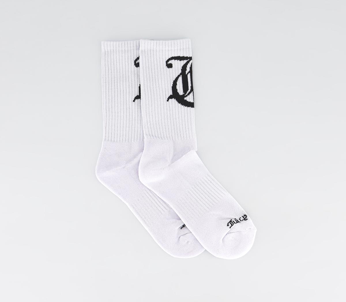 Juicy Couture Louie Socks White, One Size