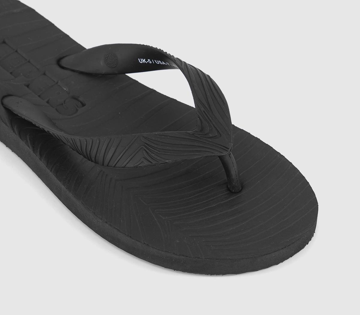 Sleepers Sleepers Slim Wide Strap Flip Flops Black Women’s FlipFlops