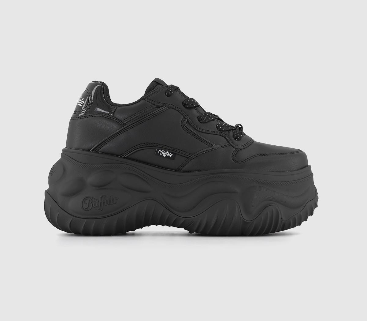 Buffalo best sale black trainers