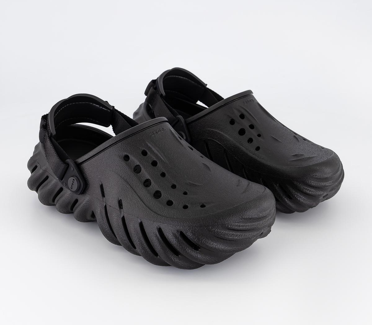 Crocs Mens Echo Clogs M Black, 10