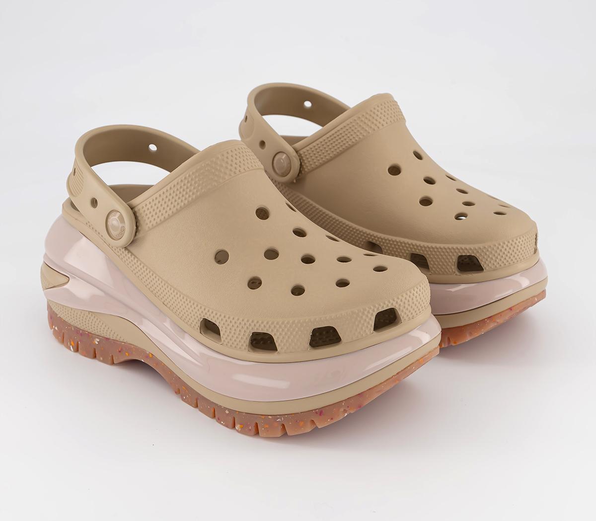 Crocs Classic Mega Crush Clogs Chai Multi - Women’s Sandals