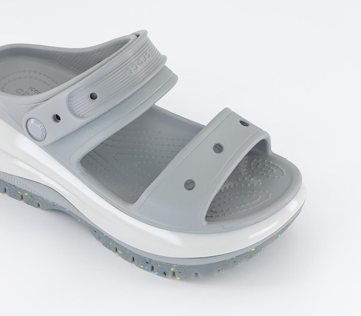 Crocs Classic Mega Crush Sandals Light Grey - Women's Sandals