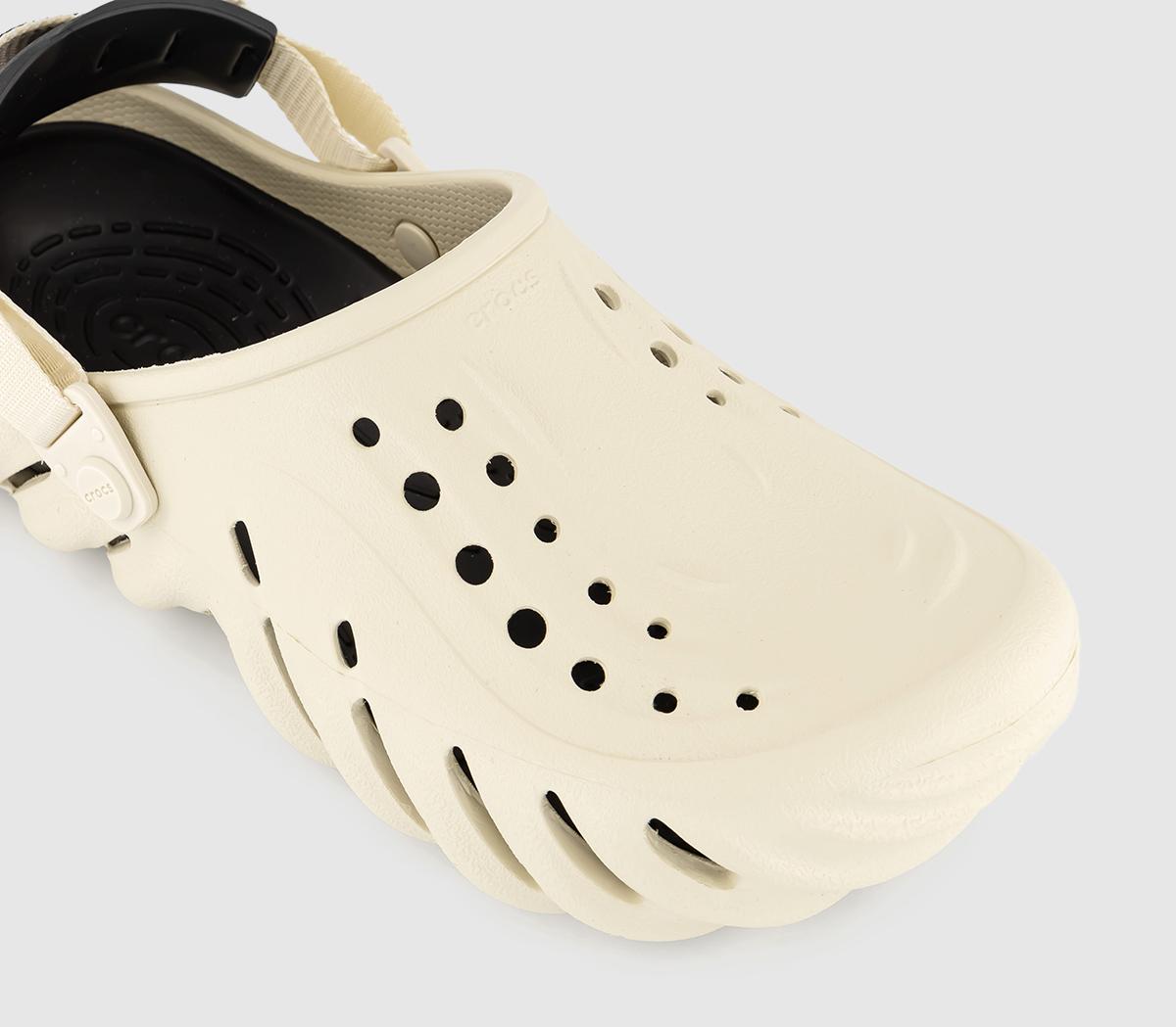 Crocs Echo Clogs Bone Black - Women’s Sandals