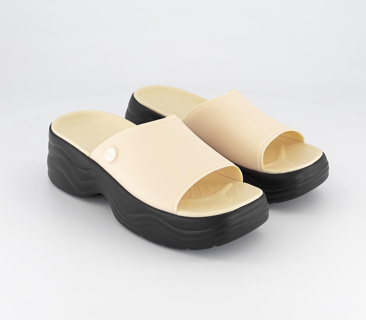 Crocs Crocs Skyline Sliders Vanilla Black - Women’s Sandals