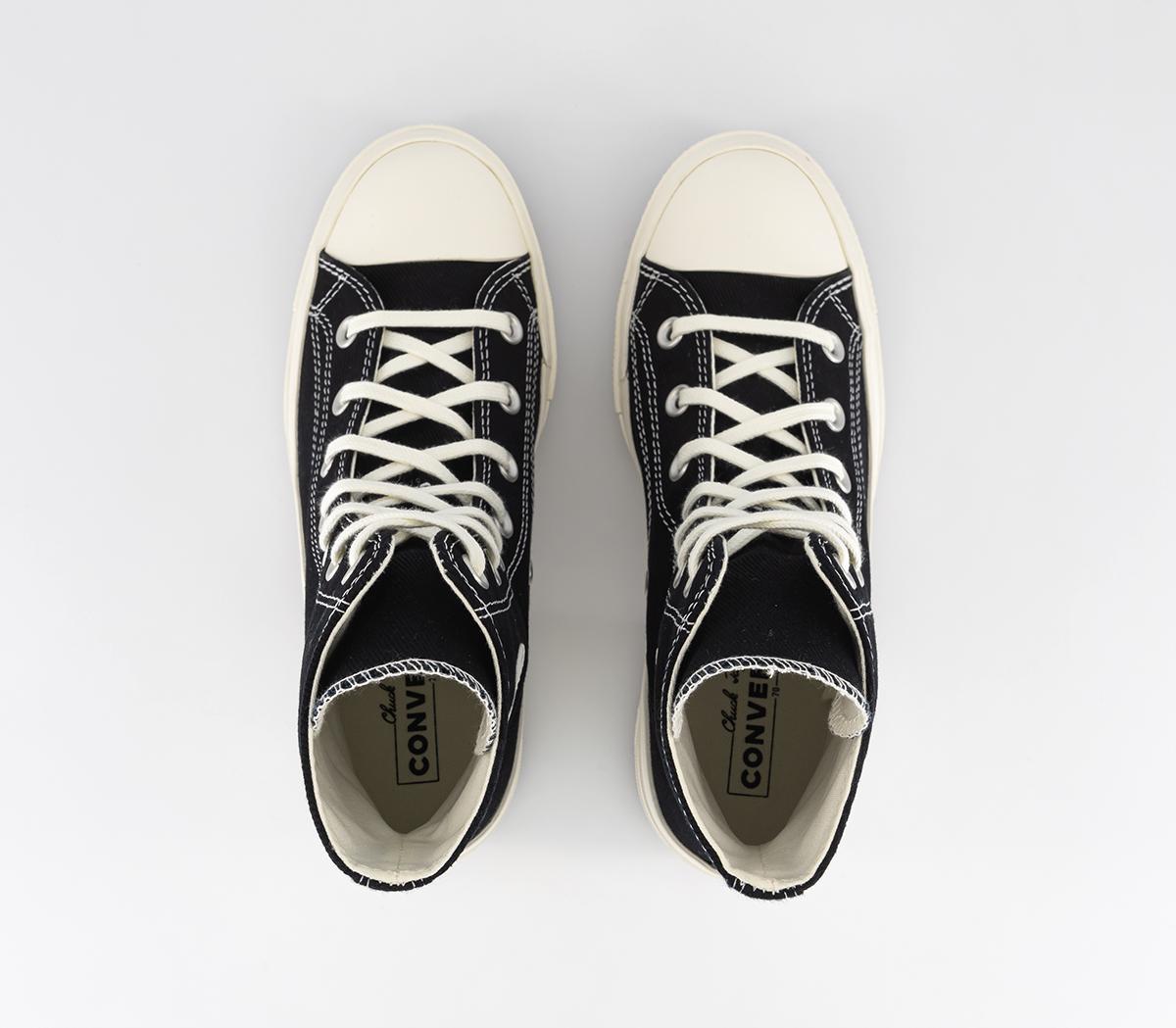 ConverseChuck 70 Heeled Trainers Black White Egret
