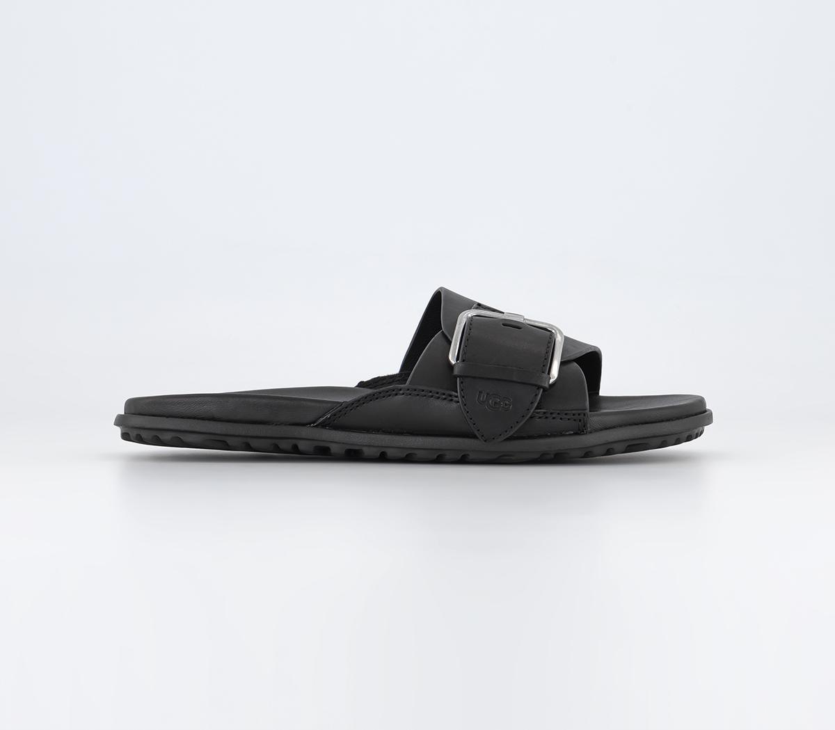 Black buckle hot sale slides