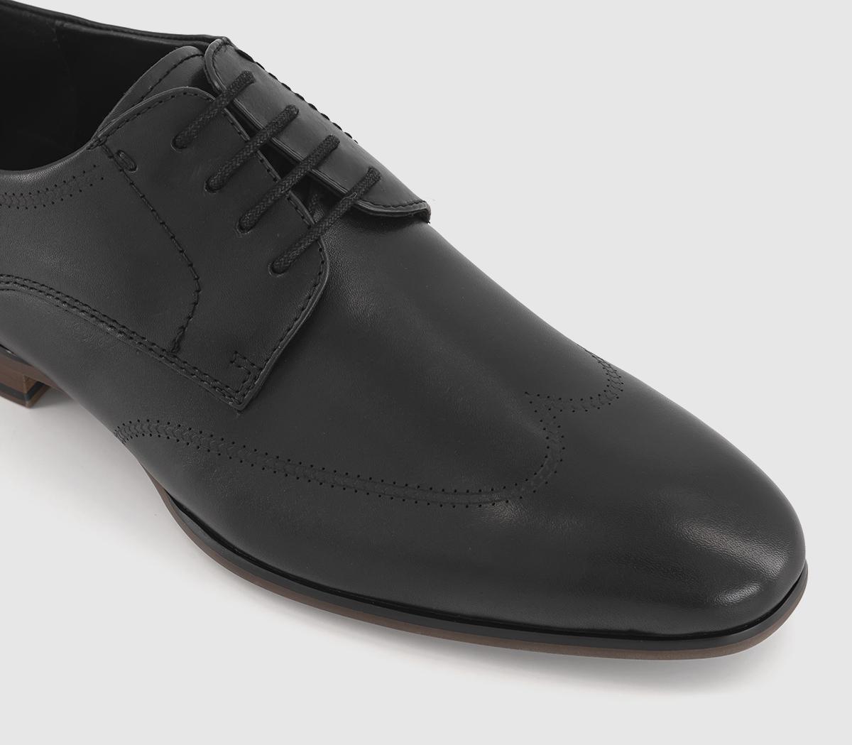 OFFICE Magnus Wingcap Leather Oxford Shoes OFFICE Magnus Wingcap Leather Oxford Shoes Black Leather