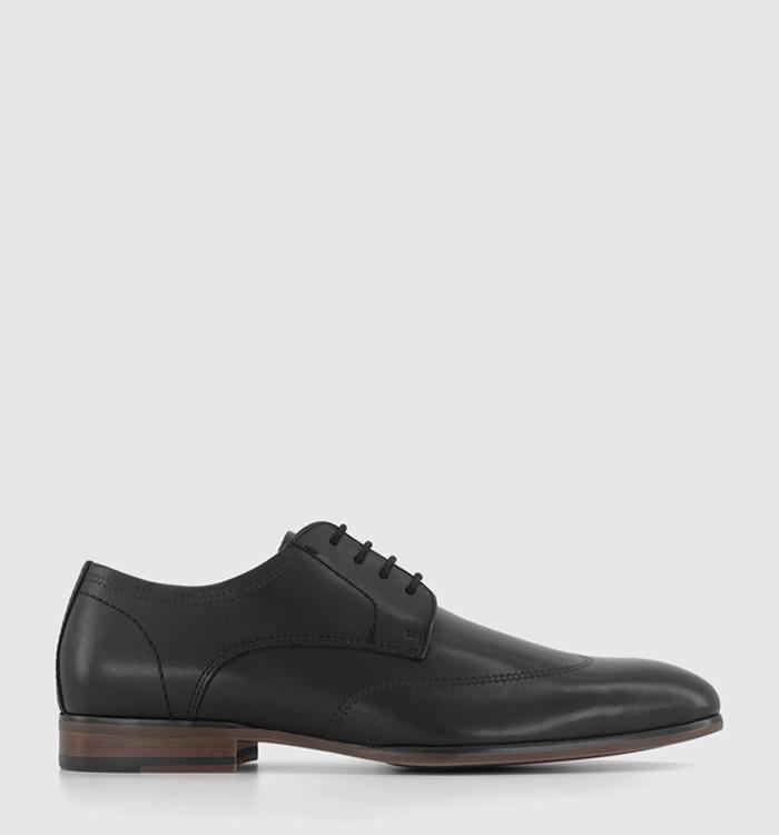 OFFICE Magnus Wingcap Leather Oxford Shoes Black Leather