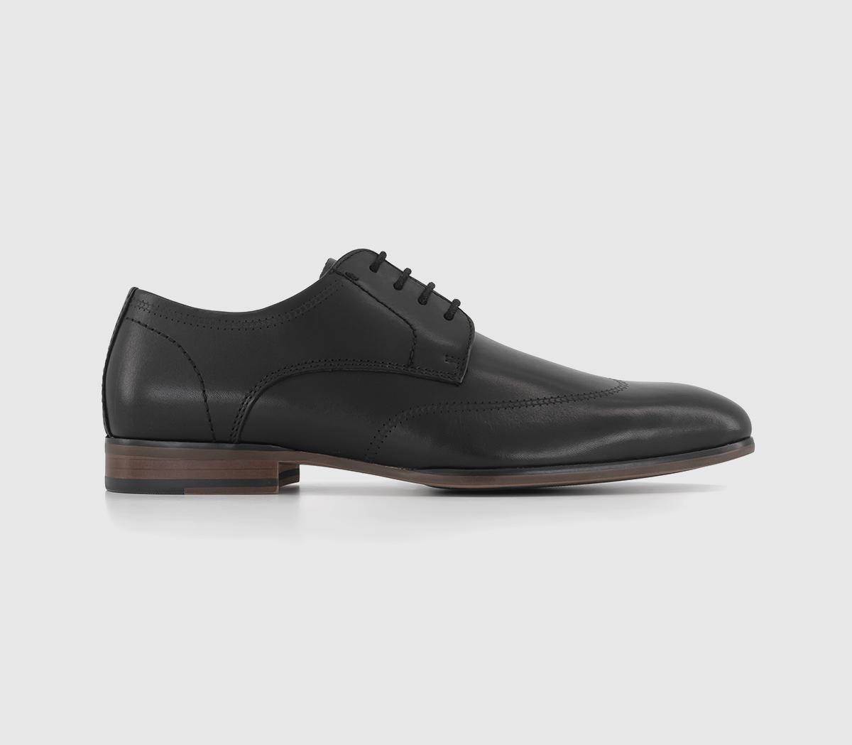 Magnus Wingcap Leather Oxford Shoes Black Leather