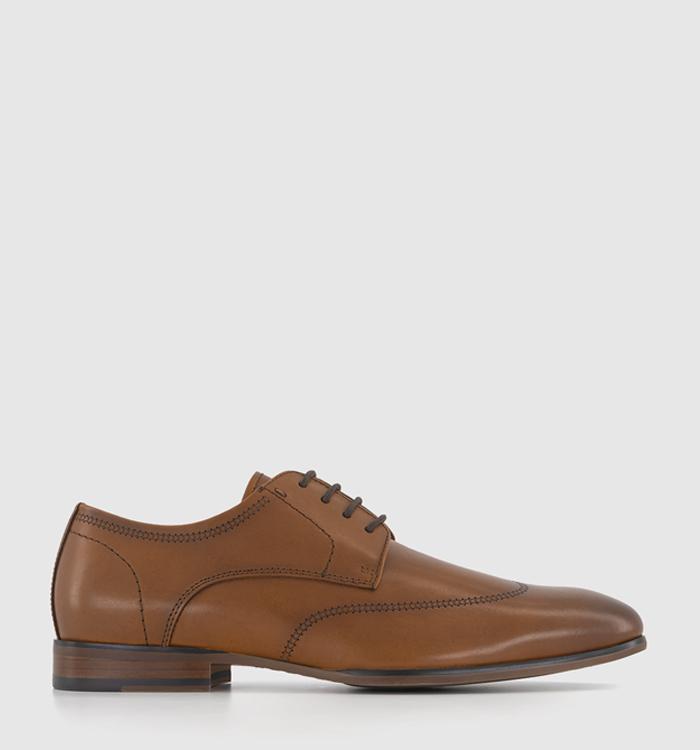 OFFICE Magnus Wingcap Leather Oxford Shoes Tan Leather