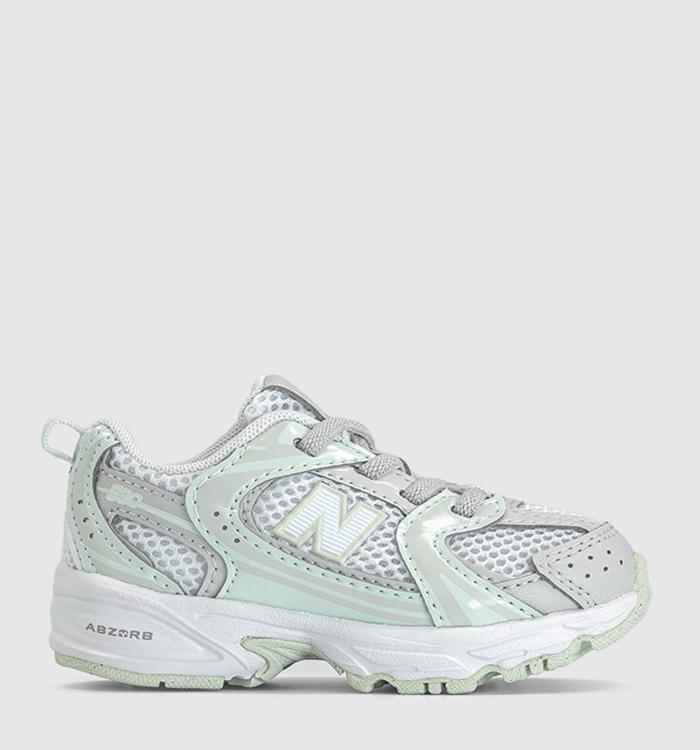 New Balance 530 Infant Trainers Grey Matter Mint Water