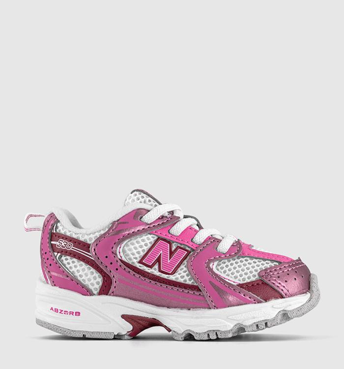 New Balance 530 Infant Trainers Pink Satin Shadow Red