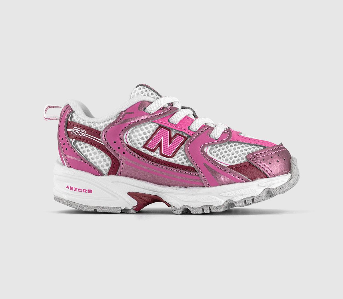 New Balance 530  Trainers Satin Shadow Red Pink in Kids  Size 5, Office Shoes