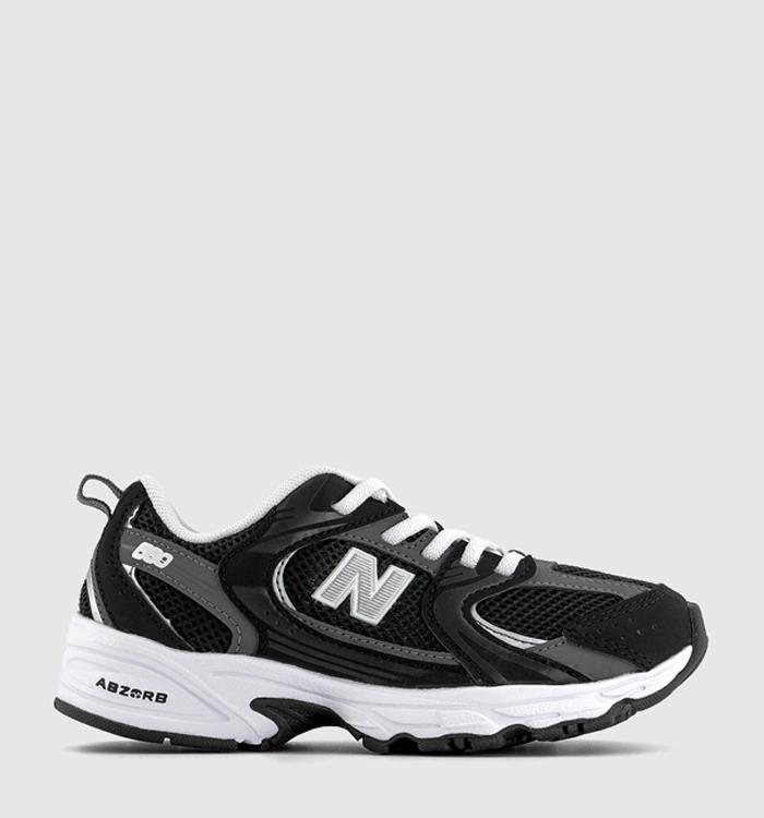 New Balance 530 Youth Trainers Black White