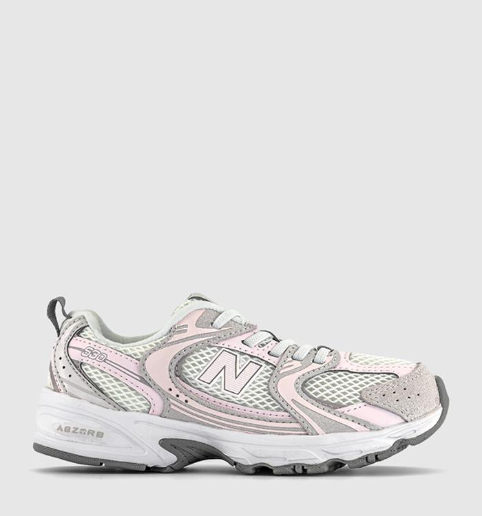 New Balance 530 Youth Trainers Grey Matter Pink Salt
