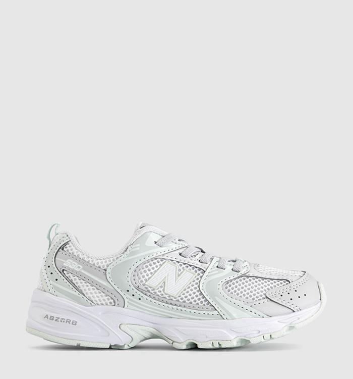 New Balance 530 Youth Trainers Grey Matter Mint Water