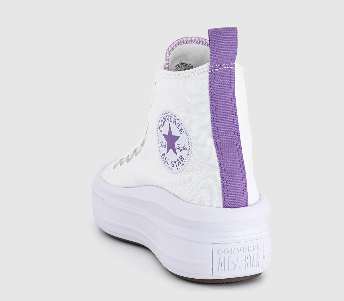 ConverseAll Star Move Jnr TrainersWhite Pixel Purple