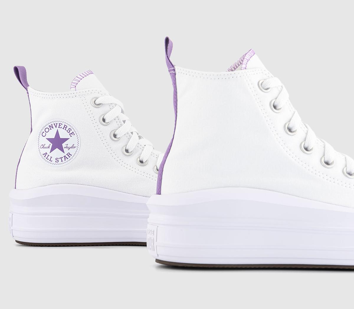 ConverseAll Star Move Jnr TrainersWhite Pixel Purple