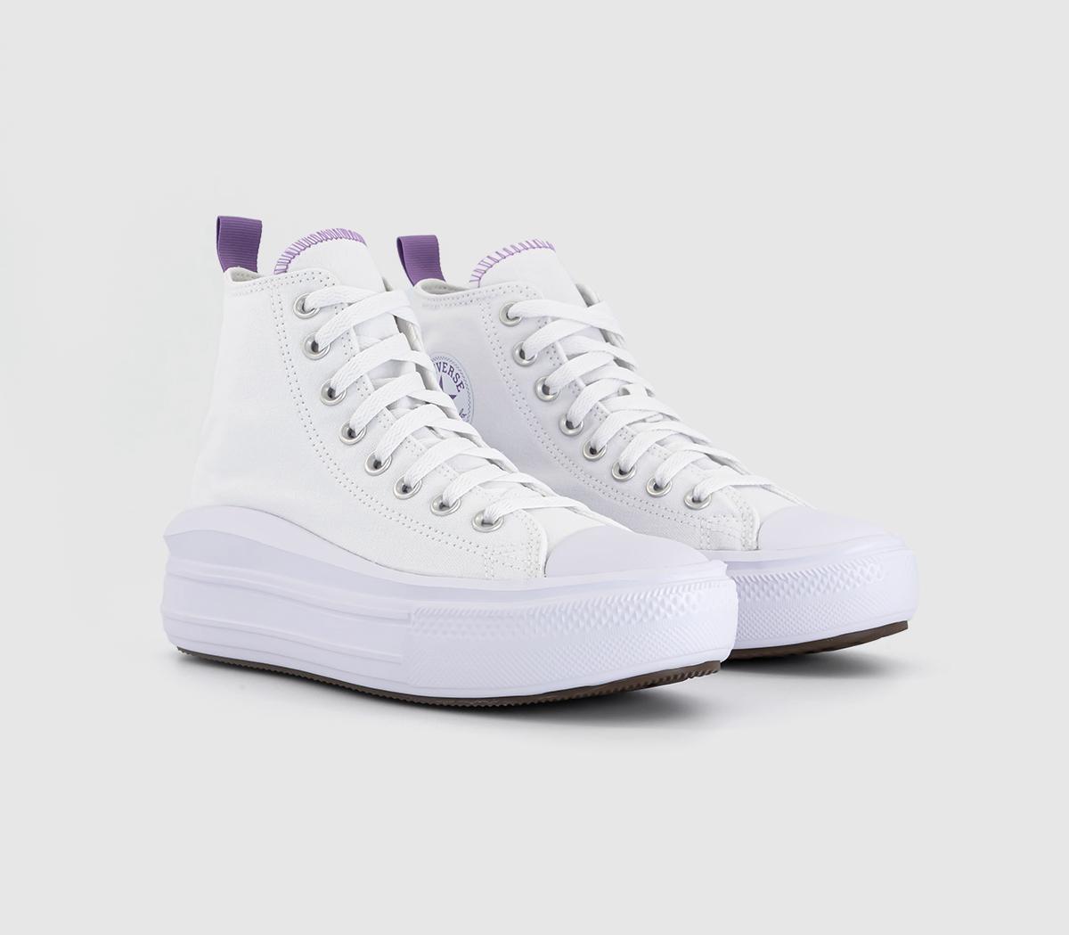 ConverseAll Star Move Jnr TrainersWhite Pixel Purple