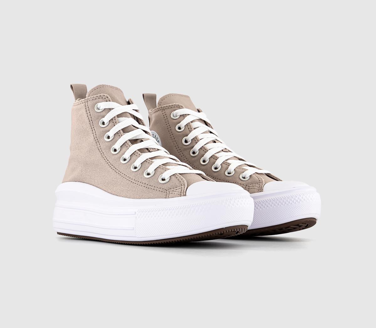ConverseAll Star Move Junior TrainersWonder Stone White Black