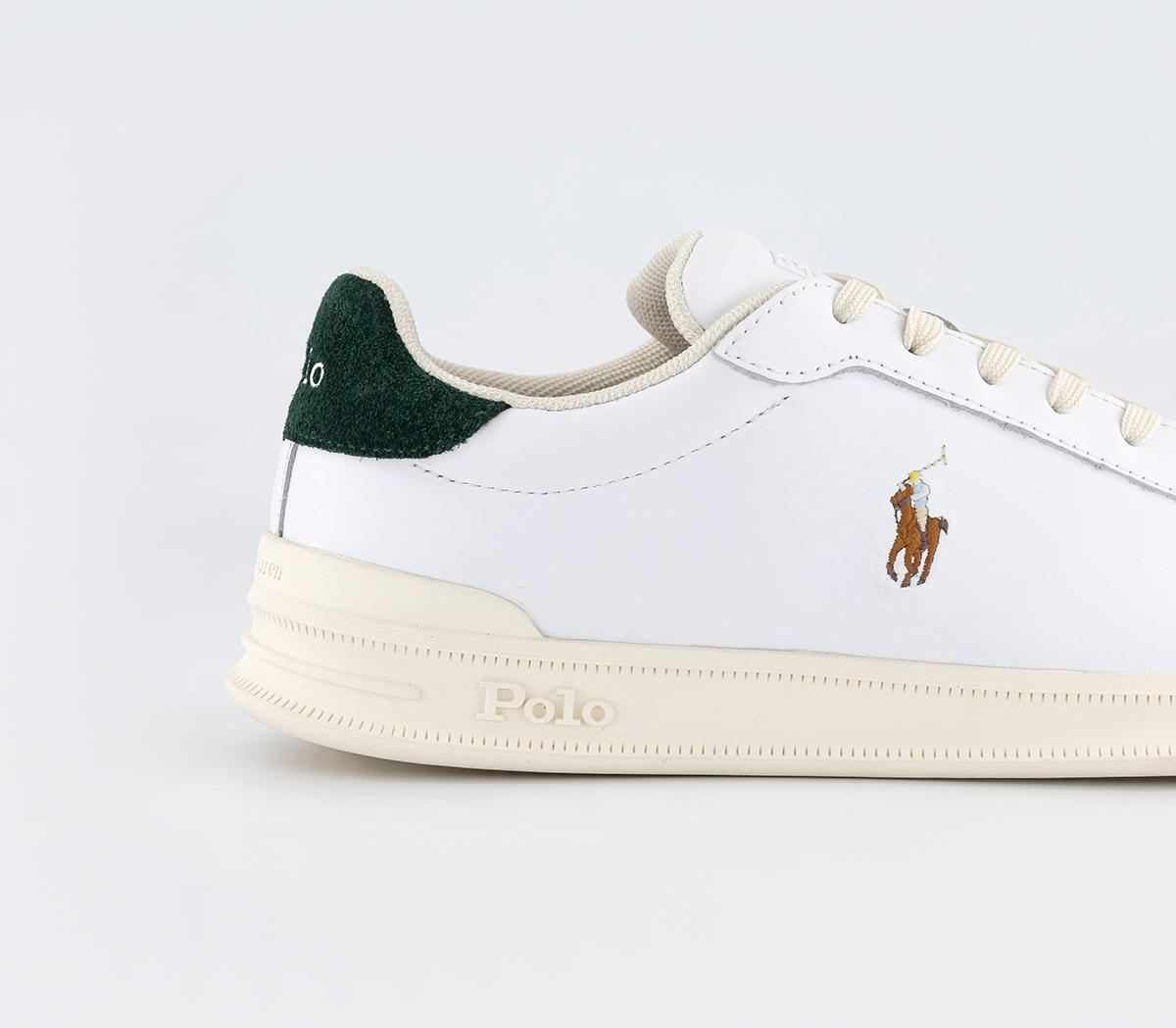 Polo Ralph Lauren Heritage Court Trainers White College Green