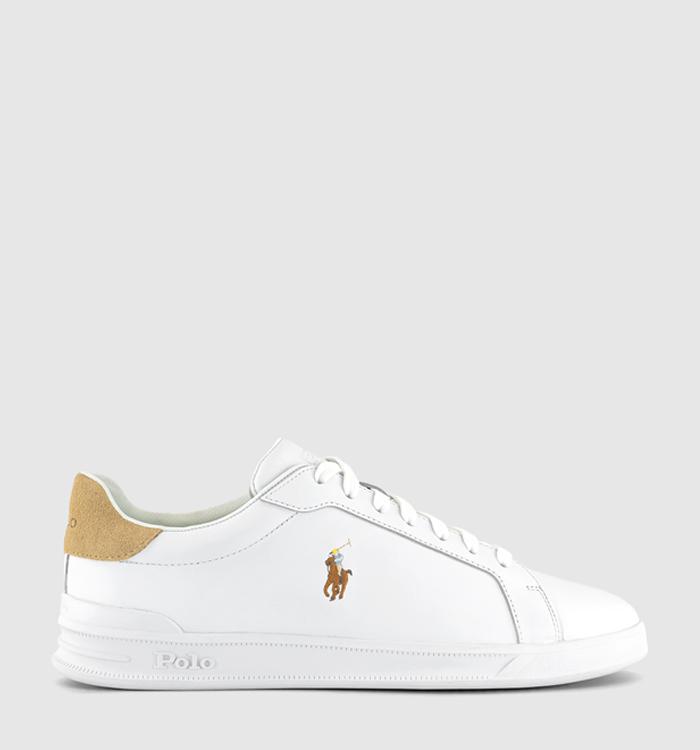 Polo Ralph Lauren Heritage Court Trainers White Stone