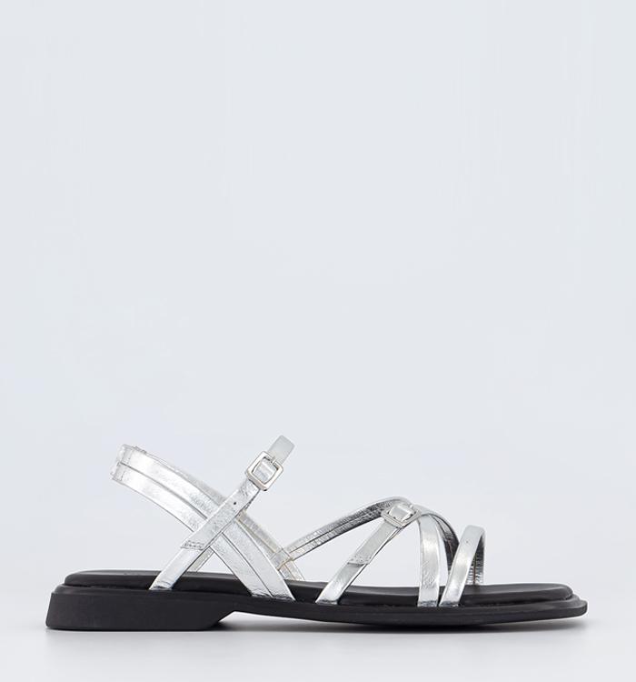 Vagabond Shoemakers Izzy Strappy Sandals Silver