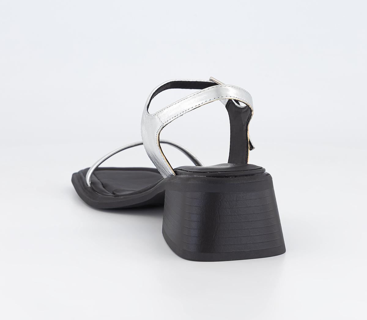 Vagabond Shoemakers Ines Mid Heel Sandals Vagabond Shoemakers Ines Mid Heel Sandals Silver