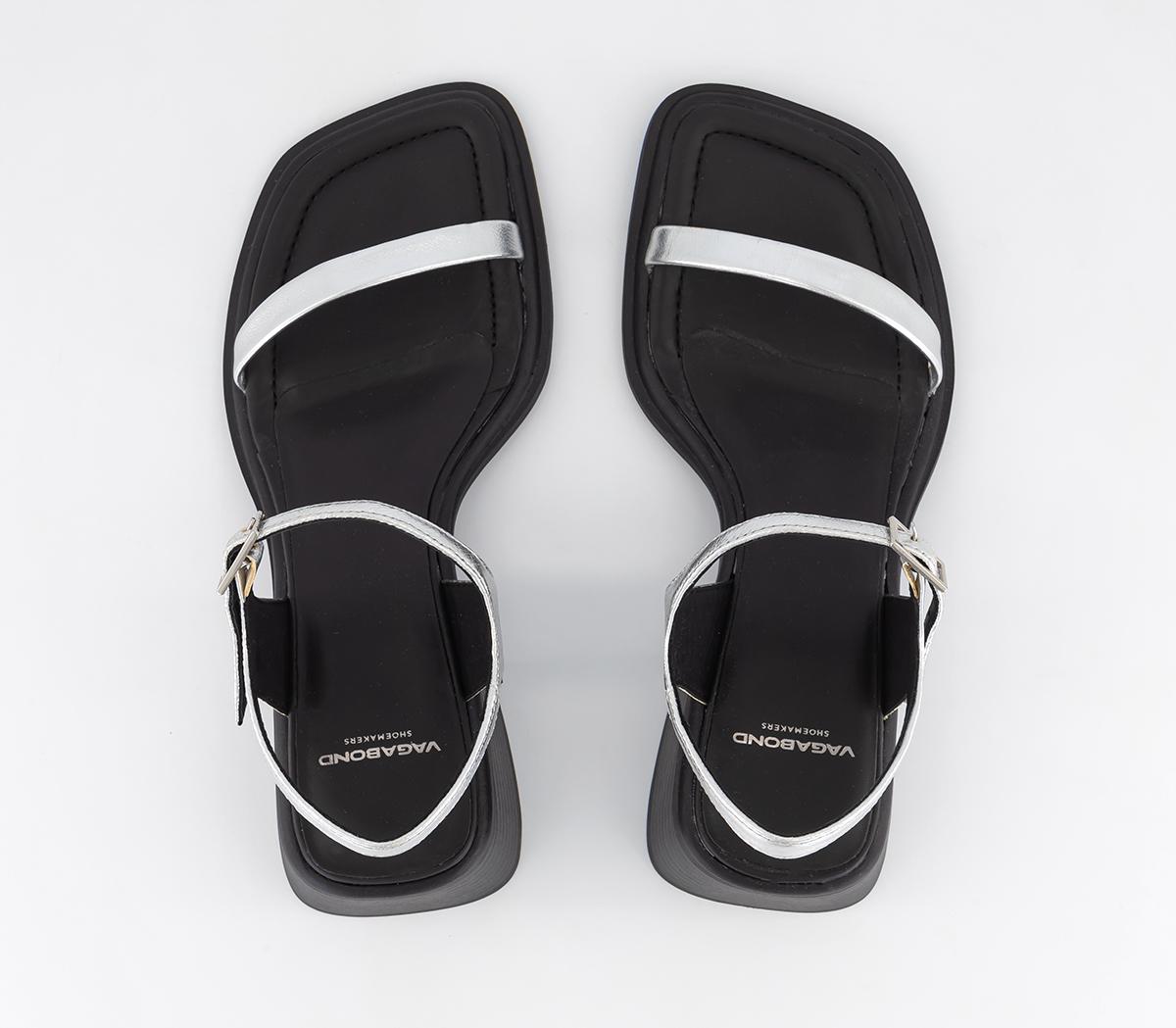 Vagabond Shoemakers Ines Mid Heel Sandals Vagabond Shoemakers Ines Mid Heel Sandals Silver