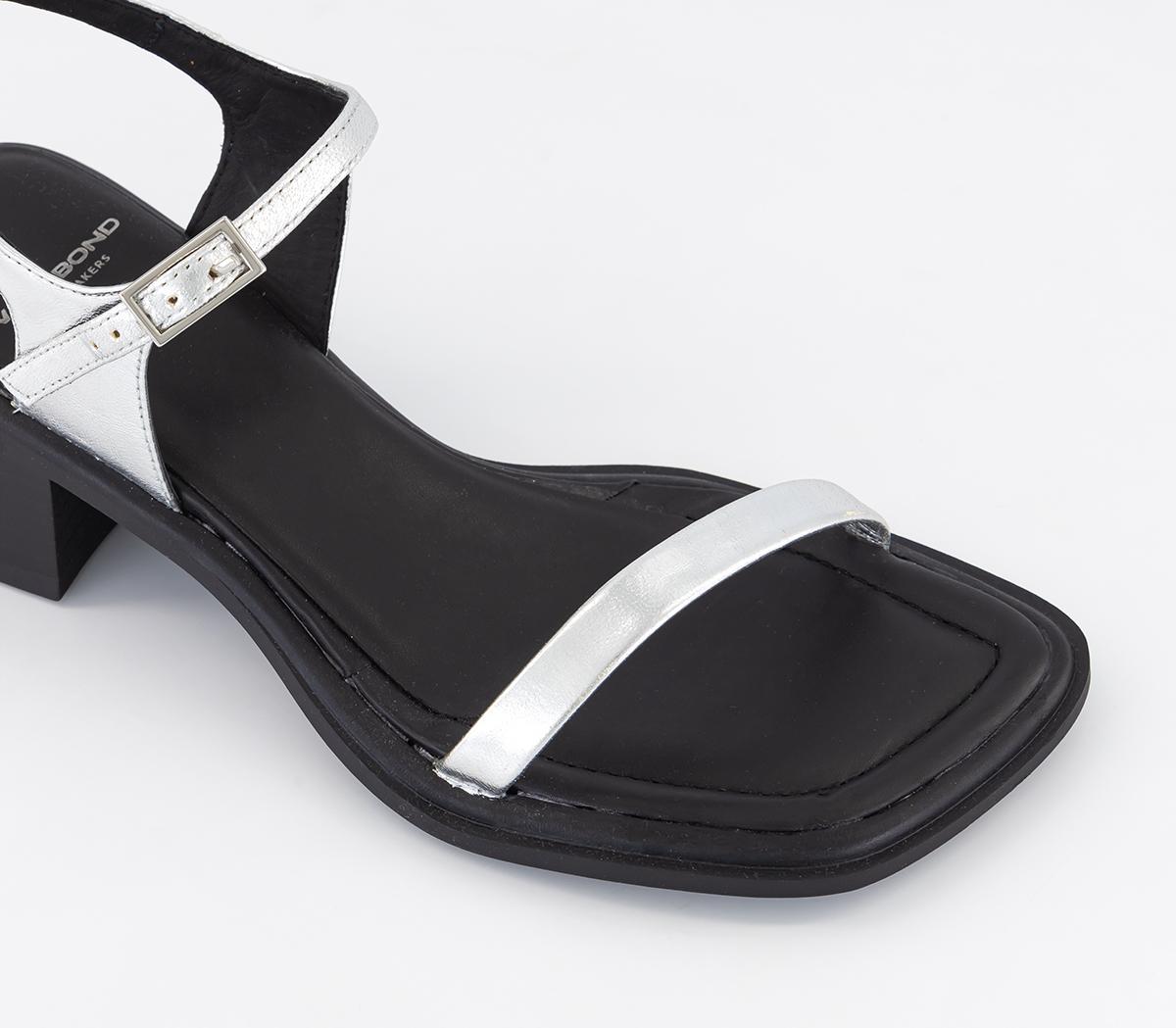 Vagabond Shoemakers Ines Mid Heel Sandals Vagabond Shoemakers Ines Mid Heel Sandals Silver