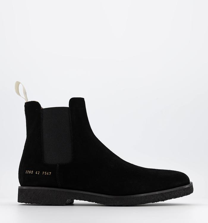 Common Projects Chelsea Boots Black Suede