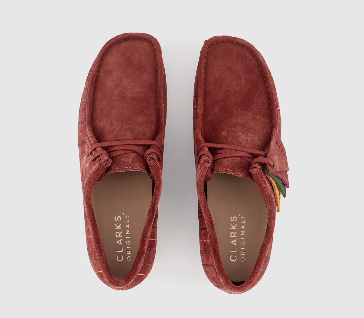 Clarks Originals Clarks Originals Mens Wallabee Shoes Burgundy