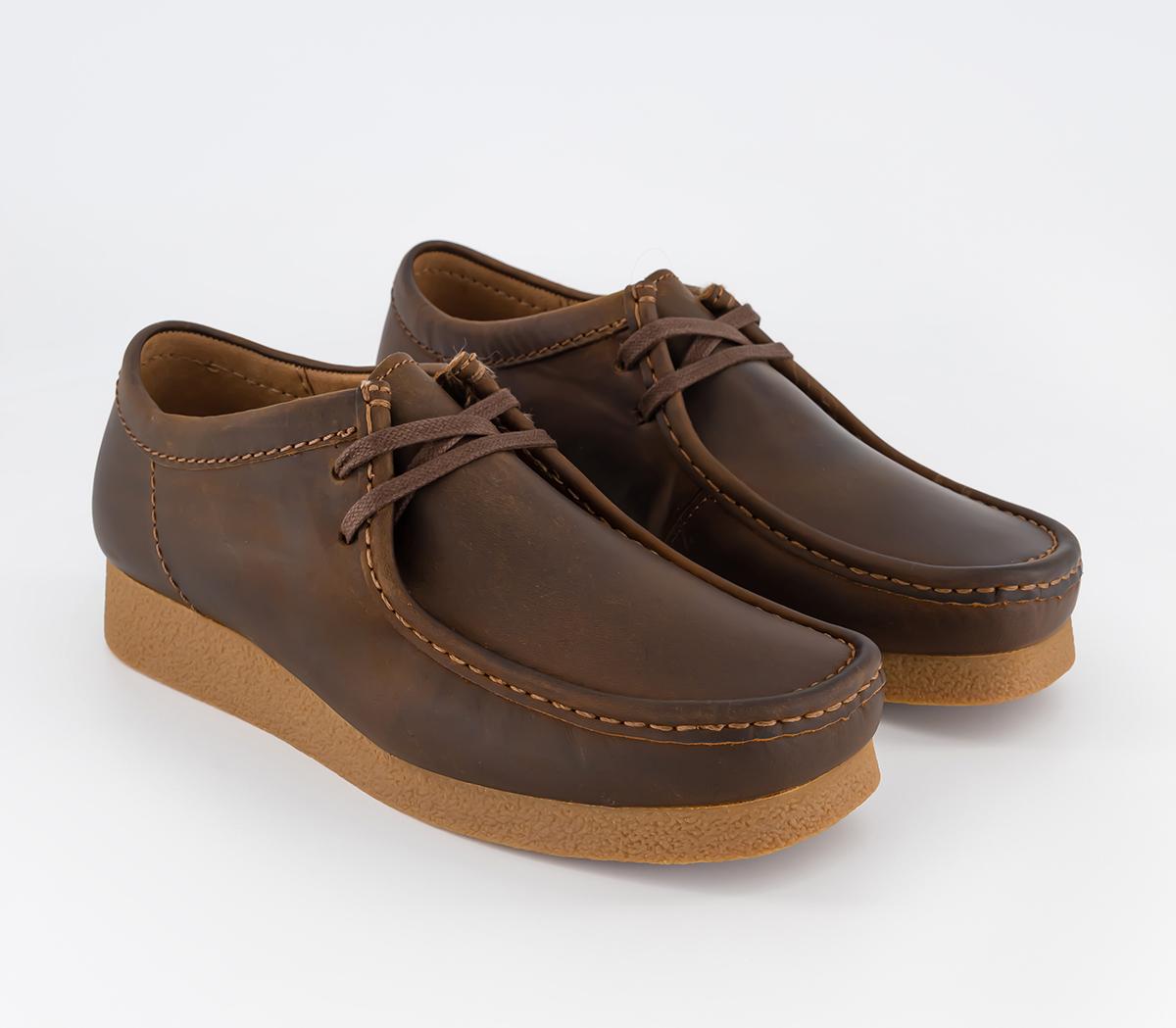 Clarks Wallabee Evo Shoes Beeswax Leather Mens Casual Shoes