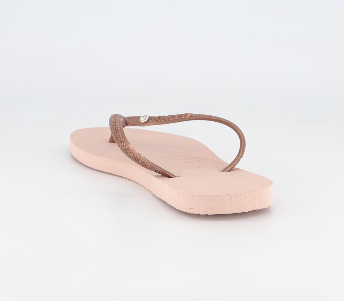 Havaianas Slim Crystal Sw II Flip Flops Ballet Rose - Women’s Summer Shoes
